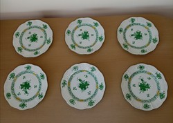 Herendi Apponyi mintás süteményes tányérok 1945 