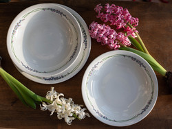 Alföldi retro porcelán tányérok - 3 db Bella tányér tavaszi nefelejcses dekorral