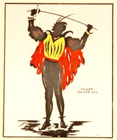 Rola: "Faust" Gounod, 1859 - színes litográfia, keretezve