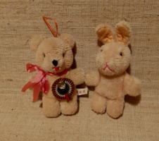 Small mahair bunny and teddy bear in one