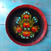 Beautiful floral patterned granite wall plate