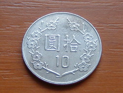 TAJVAN 10 DOLLÁR 2008 (97) Japán kajszi Chiang Kai-shek #