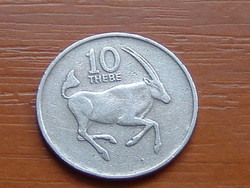 BOTSWANA 10 THEBE 1984 Oryx Kardszarvú antilop