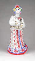 1D446 Népviseletes orosz porcelán nő figura 16 cm