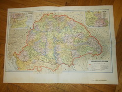 Régi nagy magyarország térkép  XV században 41x29cm