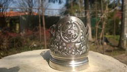 Rare silver-plated samovar glass great Tsar Peter v. Dragon Slayer St. George?
