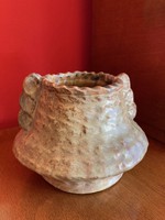 Eschenbach Jenő különleges formájú egyedi kerámia váza  13 cm