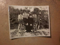 Régi cserkész fotó csoportkép 1930 as évek 11x8,5cm