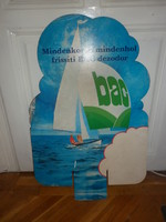 Retró bac dezodor kétoldalas vastag kartonpapír reklám plakát 87cm