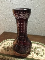 Antique purple glass vase