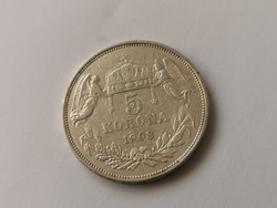 1908 Ferenc József ezüst 5 korona 24 gramm 0,900 szép darab