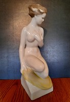 Hollóháza porcelain nude hand painted