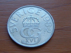 SVÉD 5 KORONA 1982 E + U king Carl Gustaf XVI 75% copper 25% nickel #