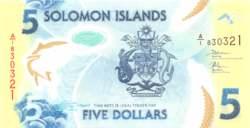 Salamon-szigetek 5 Dollár 2019 UNC POLYMER