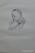 Vén Emil Csortos Gyula portréja, lithográfia
