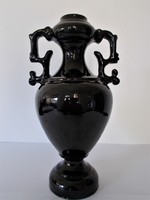 Badár Balázs stílusú fekete kerámia váza