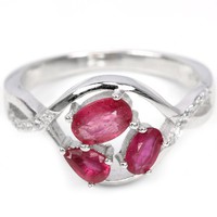 56 Os real ruby 925 silver ring
