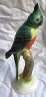 Retró kerámia papagáj, 24,5 cm magas