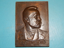 Czigler Győző (1950-1905) építész bronz plakettja