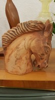Retro/antik kerámia ló szobor vagy könyvtámasz