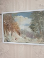 Csonka János /1948-2008/: Tél c. festménye