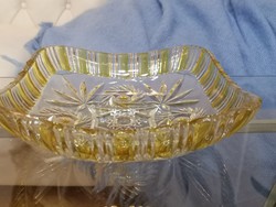 Crystal yellow tray, 22 cm, rectangular, exclusive