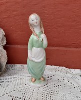 Rare female girl in green dress from Bodrogkeresztúr nip, collectible pieces