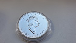 1992 Kanada Juhar 0.9999ag 1uncia szín befektetési ezüst érme   