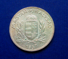 1 Pengő  - 1937 - ezüst - patinával 