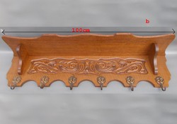Neobarokk chippendale stílusú fa előszoba fogas b