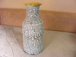 retro iparművész rücskös kerámia váza 