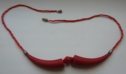 Red vintage necklace - necklace