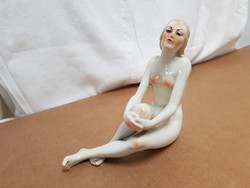 Szép antik Metzler&Ortloff porcelán figura