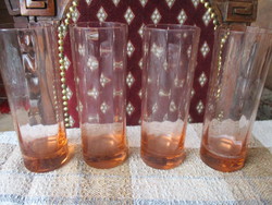 Barackszínű üdítős poharak (4 db)
