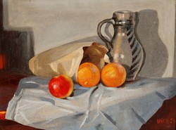 Koch: Narancsos csendélet, 1954 - olaj-vászon festmény, keretezve