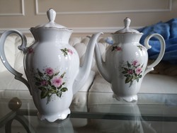 2 porcelán teakiöntő kanna, kancsó, Seltmann Weiden, W-Germany, Qualitats porcelan, Bavaria