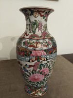 Antik, kézi, domborfestett kínai váza