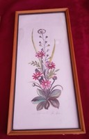 Daisy watercolor, glazed, framed