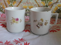 Zsolnay porcelán, virágos (teás) bögrék