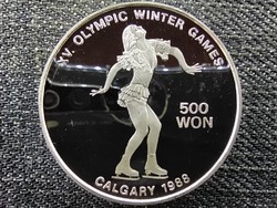 Észak-Korea Téli olimpia Calgary 1988 műkorcsolya .999 ezüst 500 von 1989 PP (id46496)