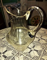 Beautiful flawless antique milled glass large sized jug with decanters