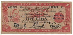 5 peso 1942 Fülöp szigetek 
