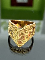 Lenyűgöző aranyozott ezüst gyűrű