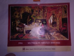 Munkácsy Mihály - hajtogatós falinaptár - 1986