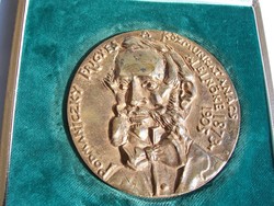 Kő Pál : Podmaniczky Frigyes bronz emlékérem dobozában