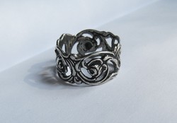 Antik, rózsás, barokkos ezüst gyűrű