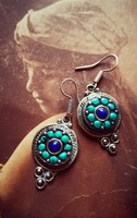 Gyönyörű marokkói fülbevaló lapis lazulival és türkizzel