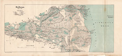 Duna térkép 1881, XVI. szakasza, német, folyó, Fekete - tenger, Isakca, Ismail, Vilkov, Tulca