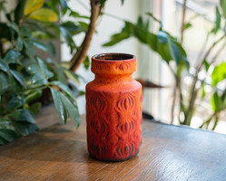 Német retro kerámia váza - fat lava - mid century modern váza