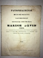/1845/ Marich Dávid Úrhoz, Pannonhalmának Búcsúszava. Nyomtatott  Schmid Antal Betűivel!